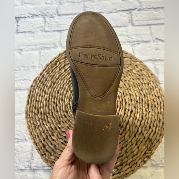 Franco Sarto Black Leather Ankle Boots. Womens Size 6. Cabincore. - Picture 6 of 10